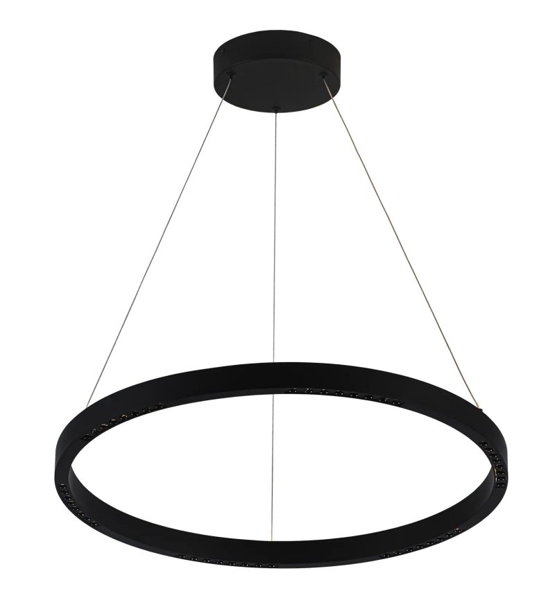 Fantasia Bardot ronde hanglamp LED mat zwart Ø600mm dimbaar