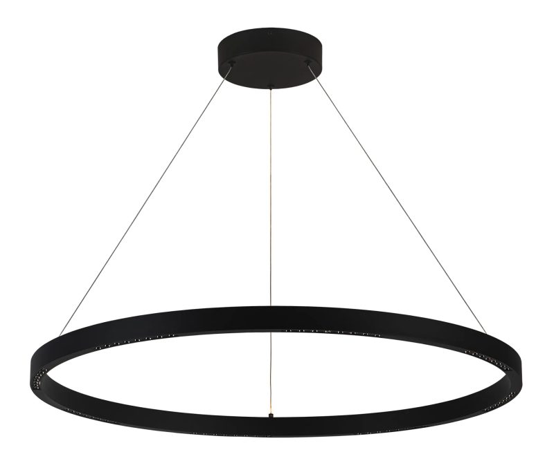 Fantasia Baton hanglamp rond Ø800mm LED 52W 3000K dimbaar mat zwart