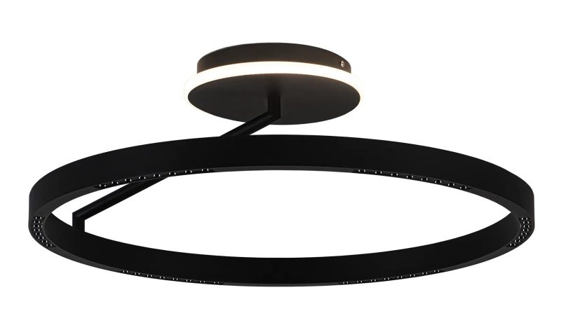 Fantasia Baton plafoniera LED 29W 3000K dimmerabile nero opaco Ø600mm