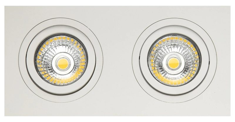 Fantasia Zoom I weißer Einbaustrahler 2x 5W LED GU10 dimmbar