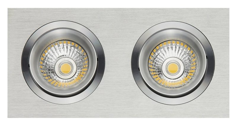 Fantasia Zoom II Einbaustrahler Aluminium, 2x GU10 LED 5W dimmbar