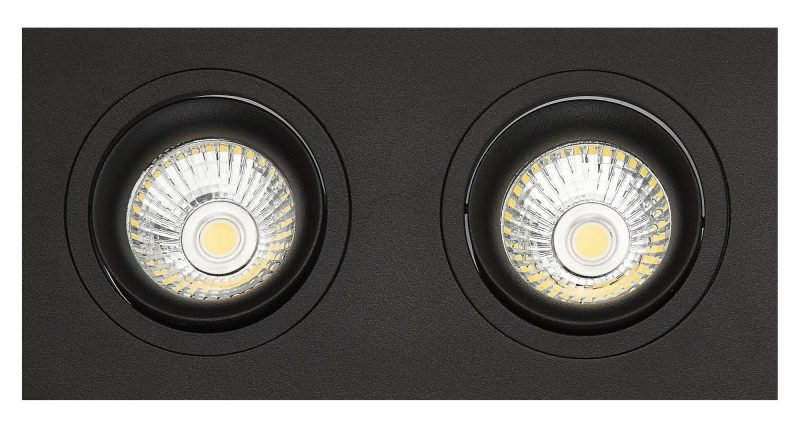 Fantasia Zoom II Einbaustrahler schwarz 2x GU10 LED dimmbar