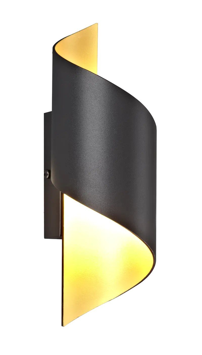 Fantasia Helix wall light black-gold G9 excl. max 40W