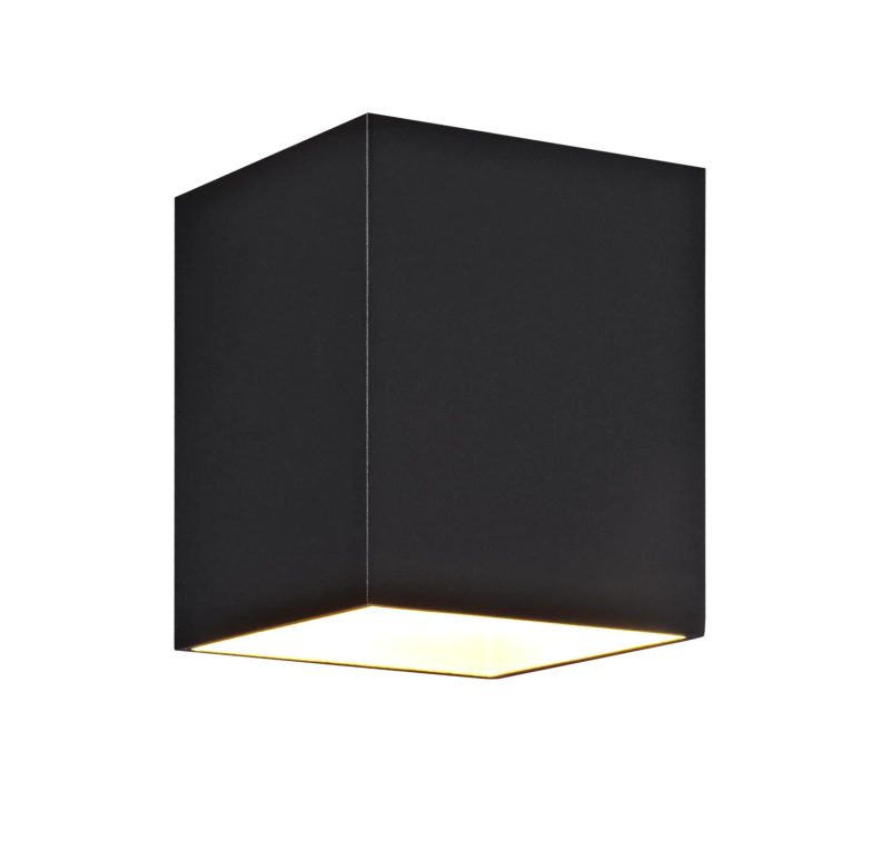 Fantasia Mido Wandleuchte quadratisch schwarz/gold G9 max 40W