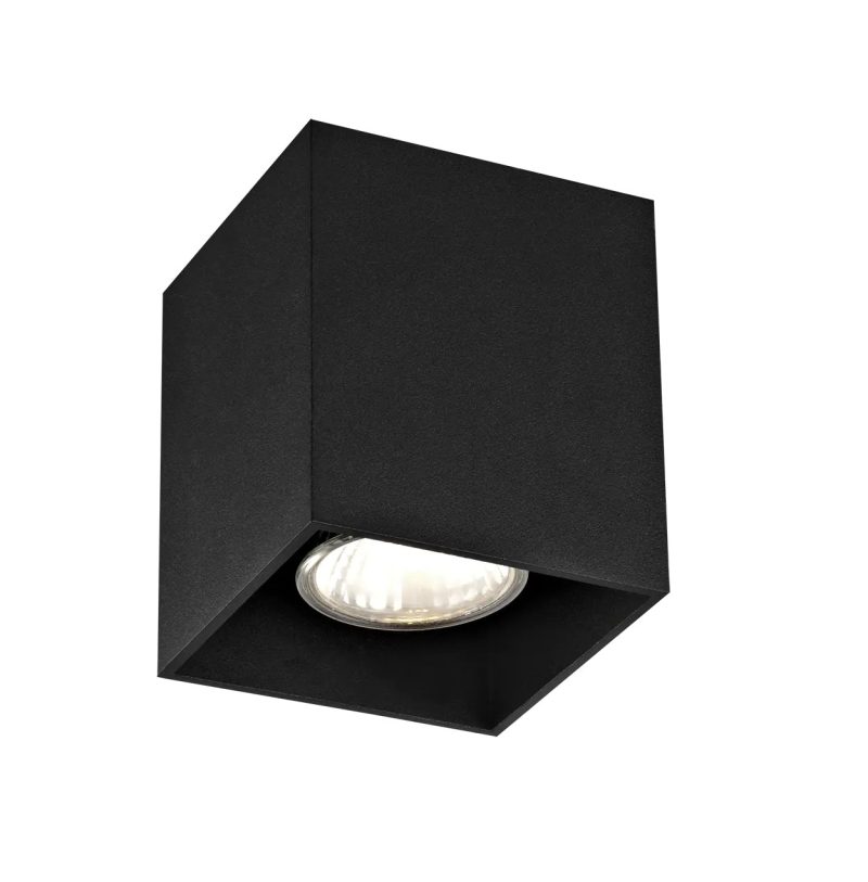 Fantasia Plafonnier Barbara carré noir GU10 (ampoule non incl.)
