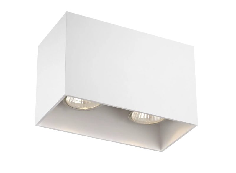 Fantasia Barbara plafón rectangular blanco, 2x GU10, bombilla excl., max 50W