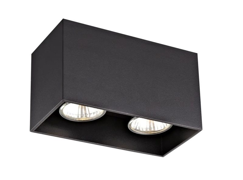 Fantasia Barbara plafón negro rectangular 2x GU10
