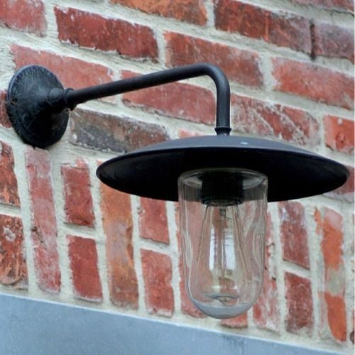 Authentage Elebase lampada da parete esterna rustica E27 90° bronzo-cromo-nichel