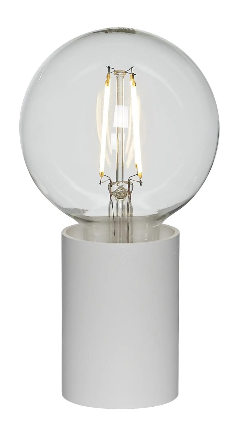 Fantasia Babu lampe de table blanche E27 sans ampoule (Ø56 x 80 mm)