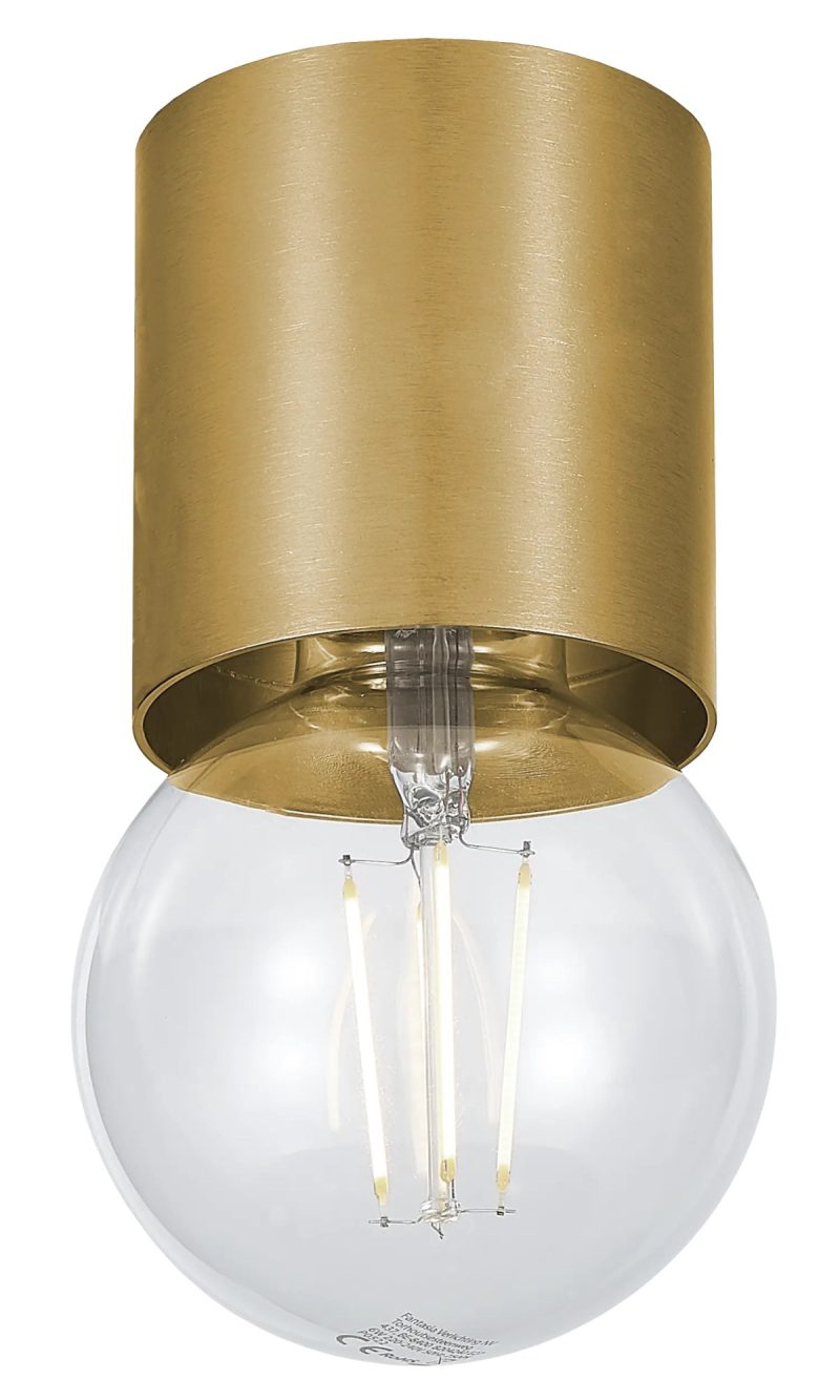 Fantasia Babu plafondlamp geborsteld goud Ø80 mm, E27 excl.