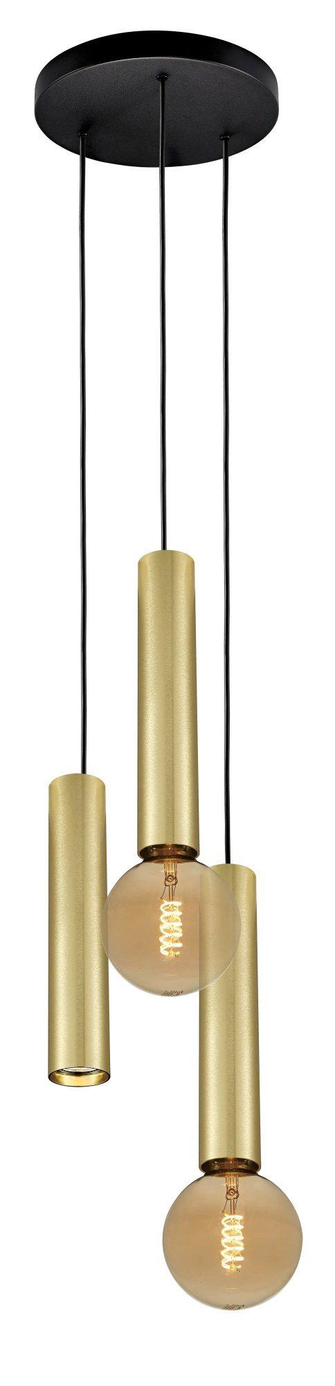 Fantasia Taboro Pendelleuchte 3L, schwarz/Gold
