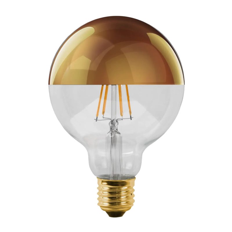 Fantasia Globe G125 LED specchio dorato 2500K dimmerabile E27