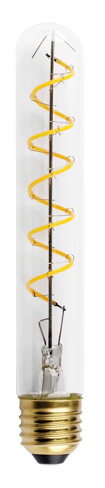 Fantasia T30 LED-Filamentlampe E27 Spirale 6W dimmbar 2500K Klarglas