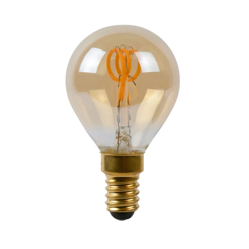 Fantasia E14 LED Kugellampe G45 Spiralfilament Bernstein 2200K dimmbar