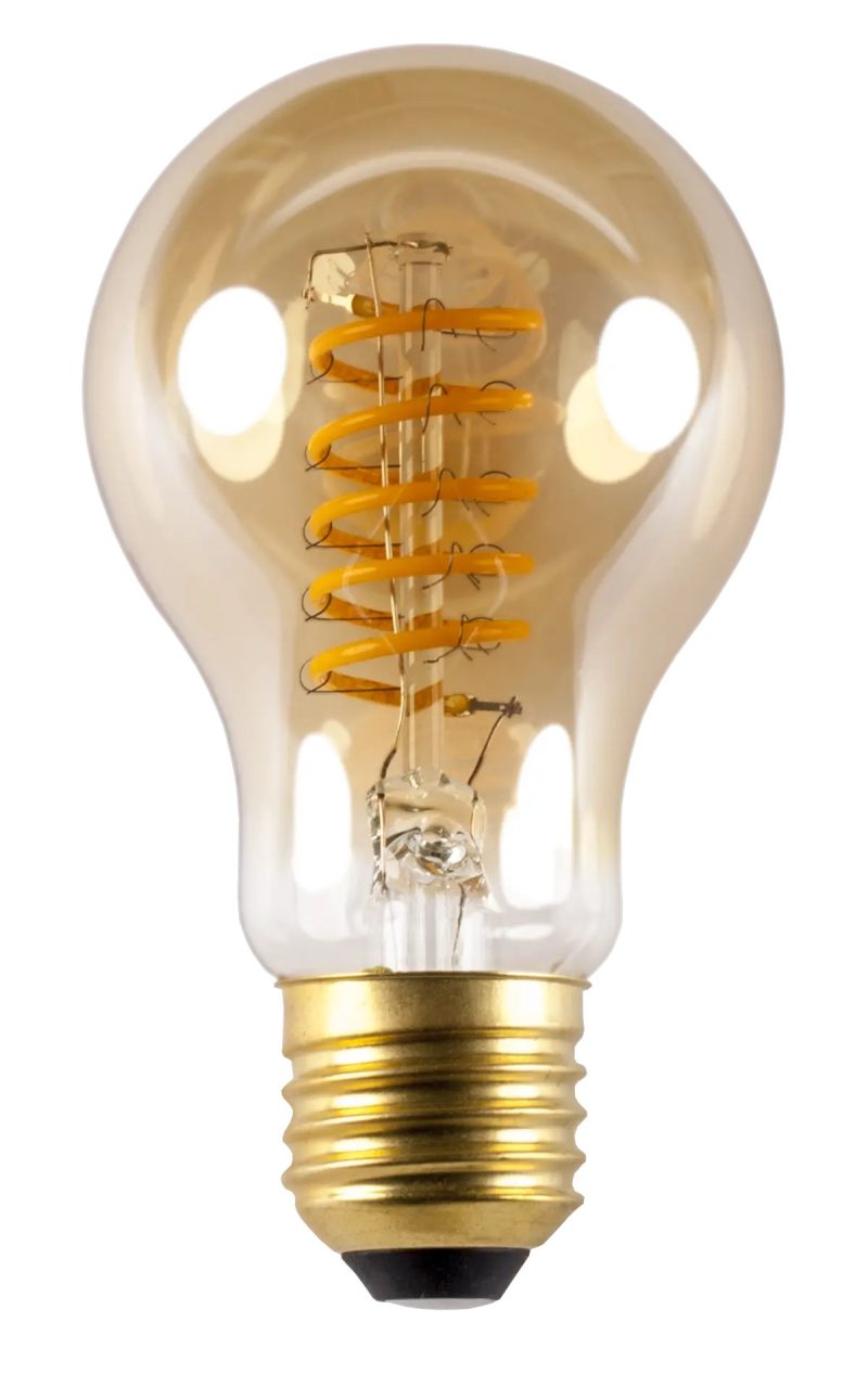 Fantasia Spiral A55 LED lamp E27 amber glas 5W 2200K dimbaar