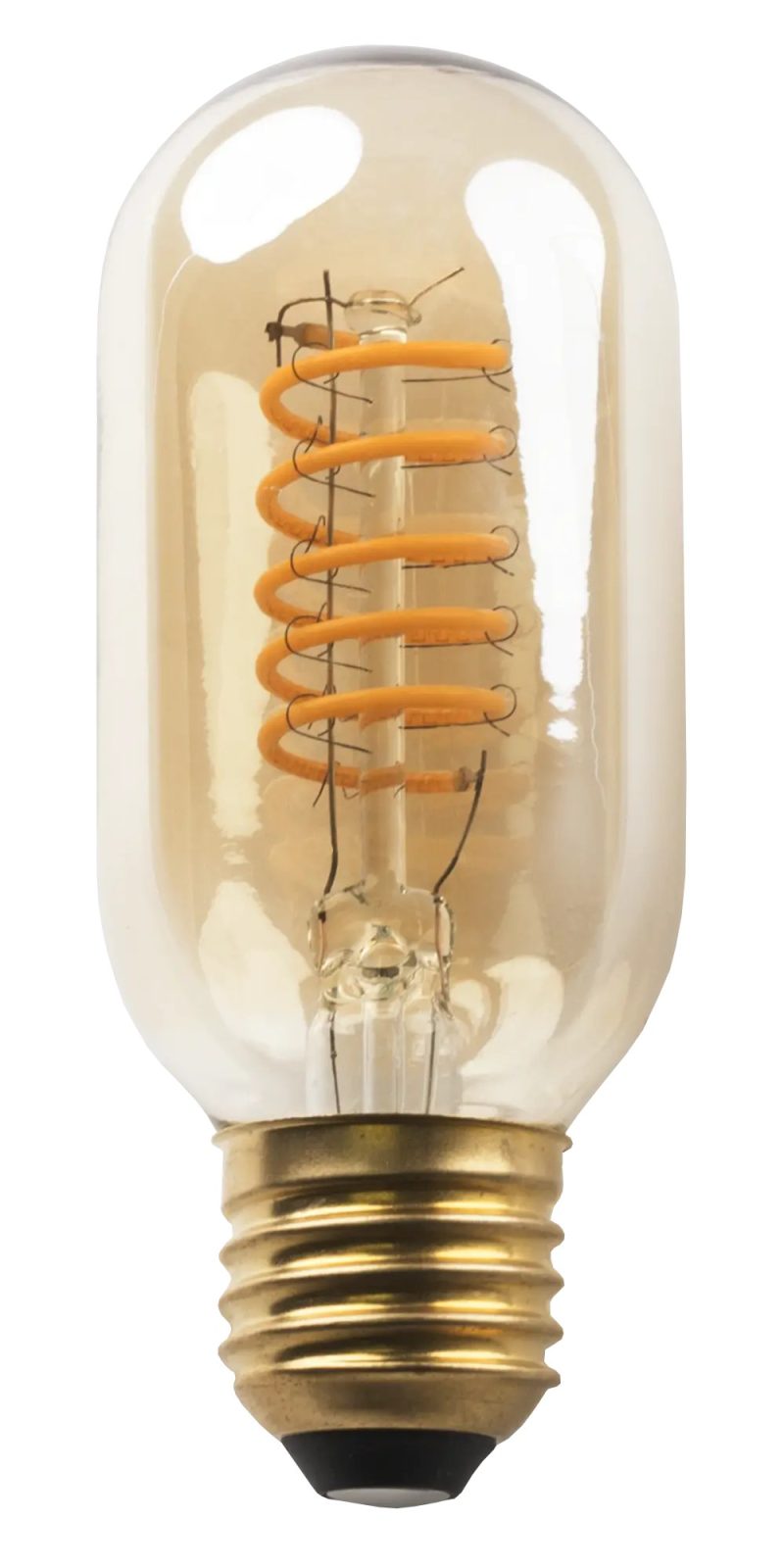 Fantasia Rustic Spiral T45 LED lamp E27 amber 2200K dimbaar