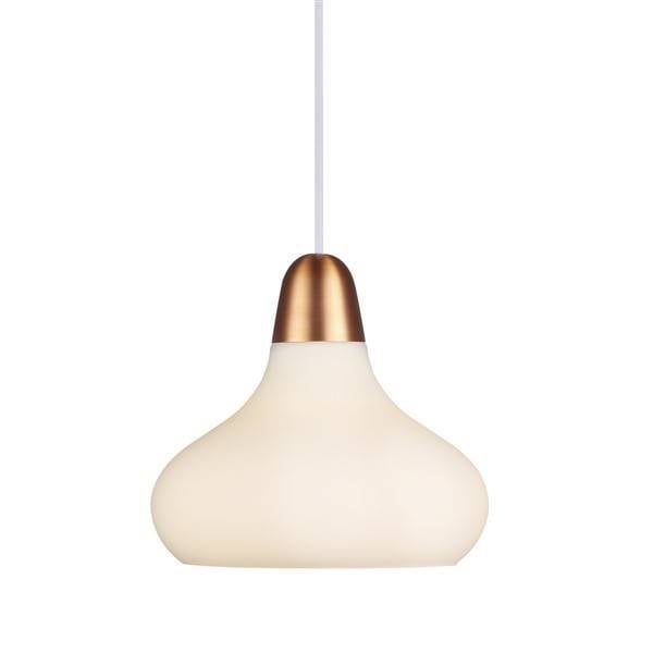 Bloom lampada a sospensione conica vetro acciaio/rame E27 Ø210mm