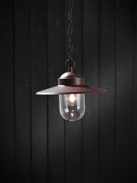 Nordlux Luxembourg pendant lamp rustic rust E27 chain 160 cm