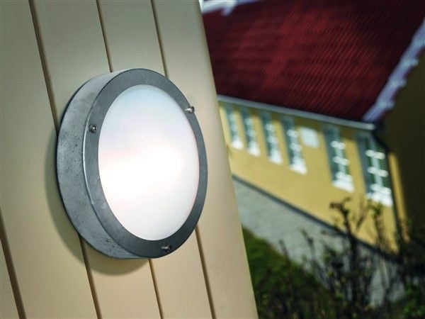Moss maxi runde Außenwandleuchte verzinkt IP54 G9 200mm