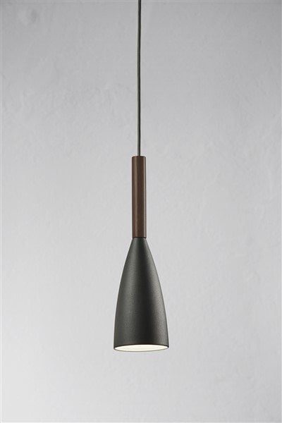 Nordlux Pure lampada a sospensione conica E27 metallo bianco noce 355mm