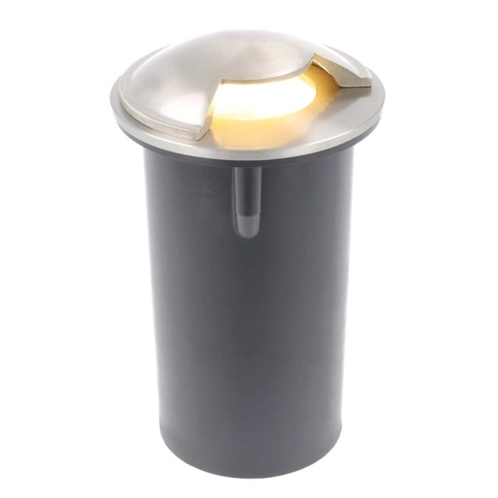 Yphix Spot de suelo redondo de acero inoxidable exterior IP67 1 luz GU10