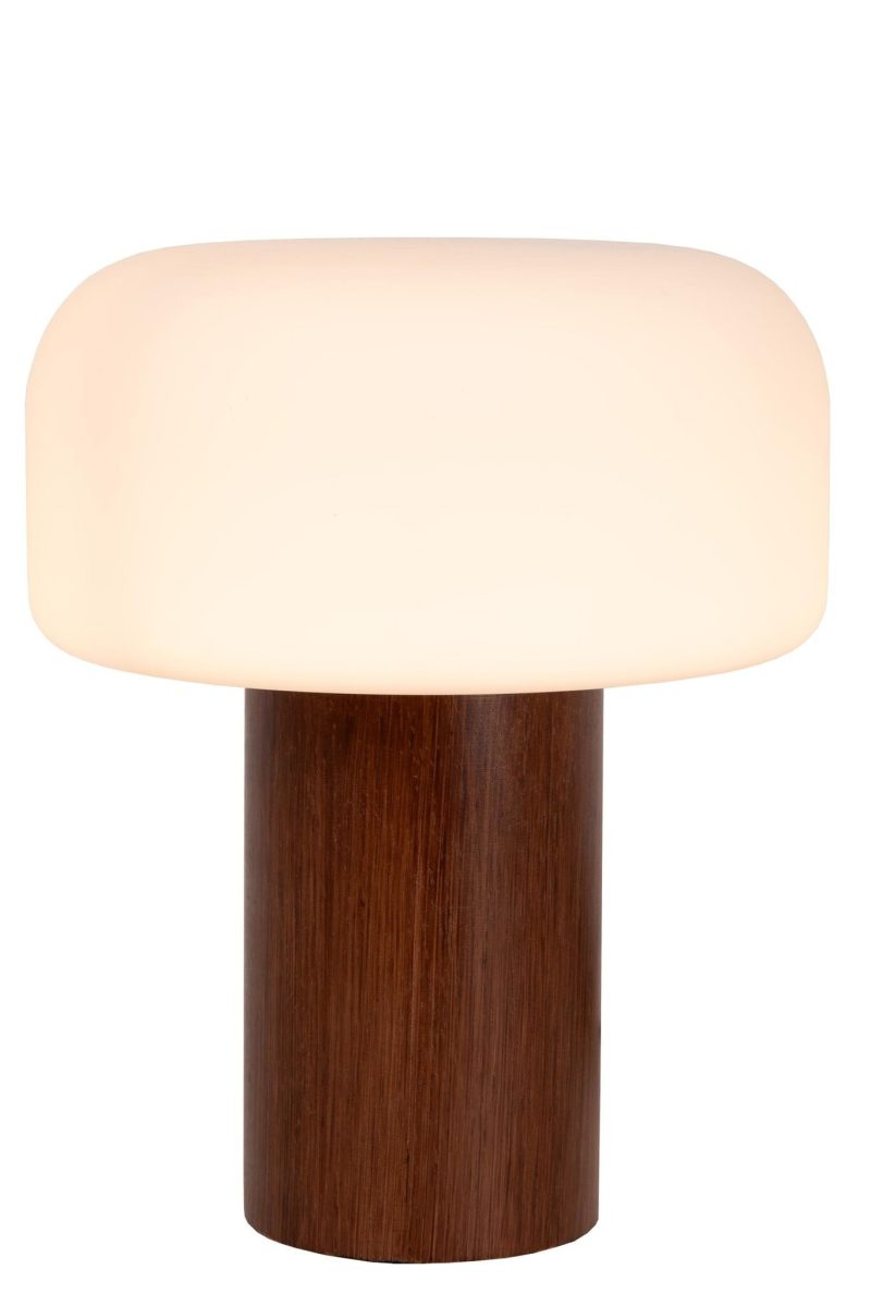 LUCIDE KENAN - Lampe de table - Ø 22 cm - 1xE14 - Bois