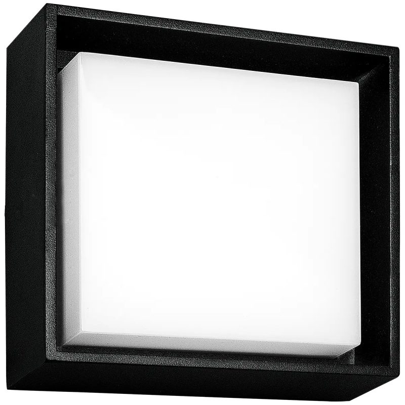Fantasia Libra plafoniera esterna quadrata LED 10W 3000K nera