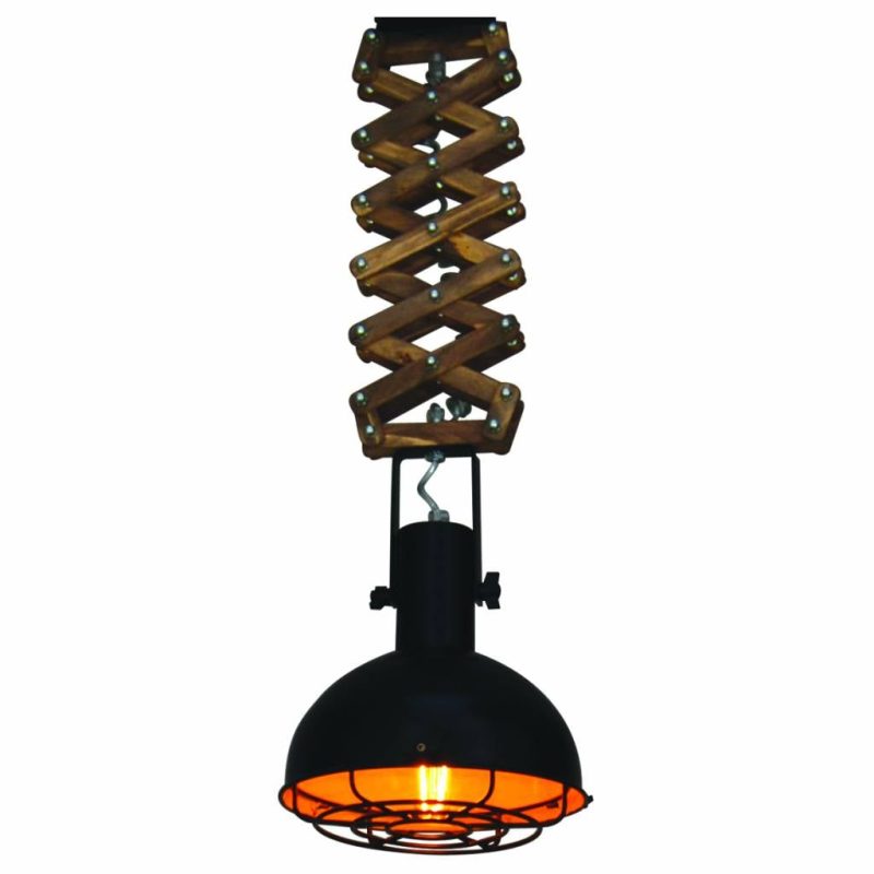Homelighting Up-down mini hanglamp industrieel zwart/geel 240mm E27
