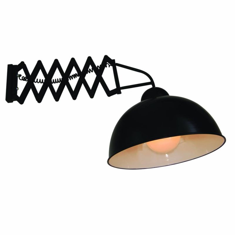Homelighting Industrielle Wandleuchte mit Arm schwarz 380mm E27