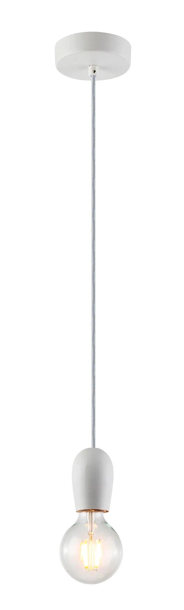 Fantasia KOBAR white pendant lamp with E27 fitting, IP20