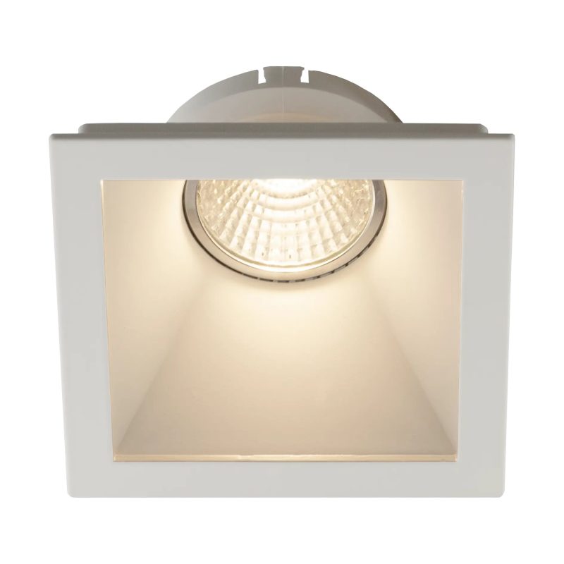 Fantasia TETIZ square recessed spotlight white GU10, deep model, IP20 excl. bulb
