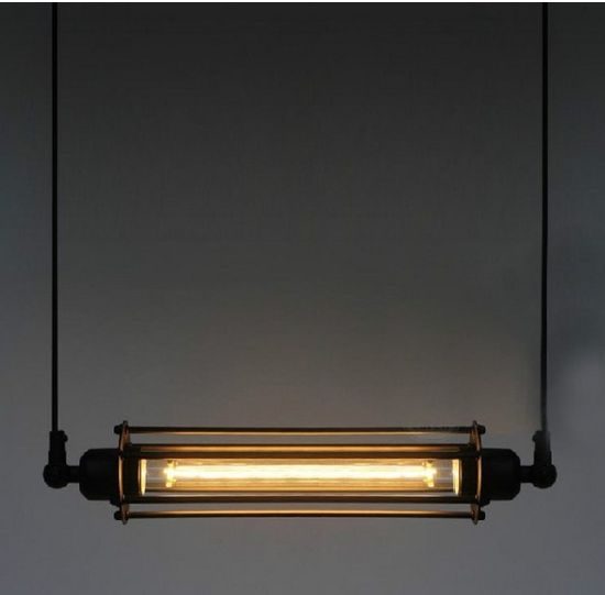 Toro lampada a sospensione industriale nera metallo 44 cm E27