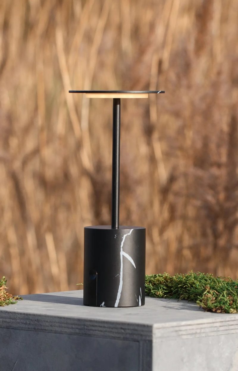 Fantasia POPPY lampe de table LED rechargeable, noire, IP44