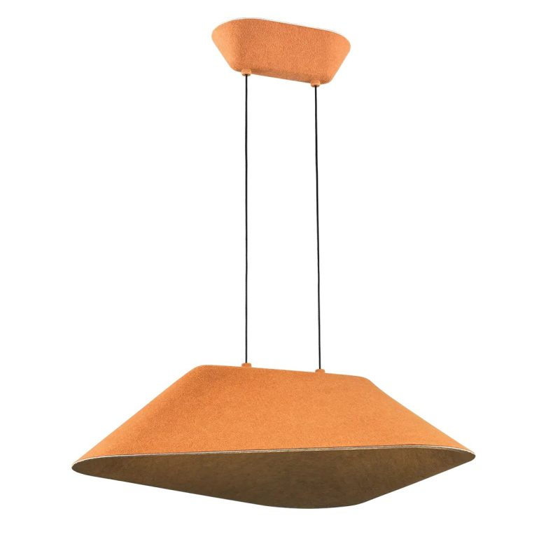 Fantasia ITZU suspension LED 550mm dimmable feutre marron/gris