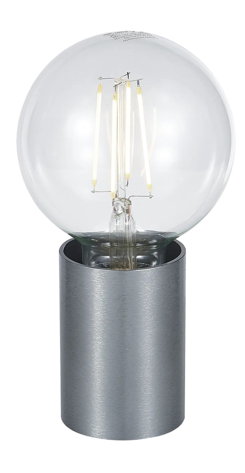 Fantasia BABU Tischlampe gebürsteter Stahl, E27-Fassung