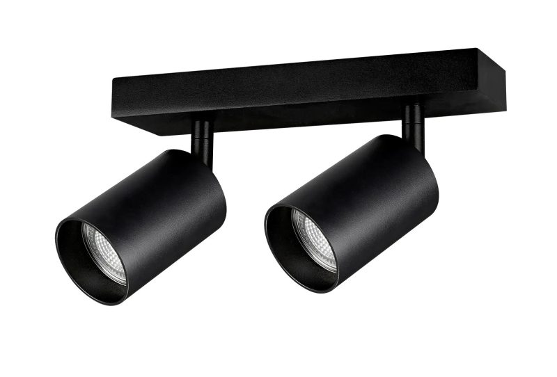 Fantasia Taboo 2-Light GU10 Ceiling Spot, Adjustable, Black