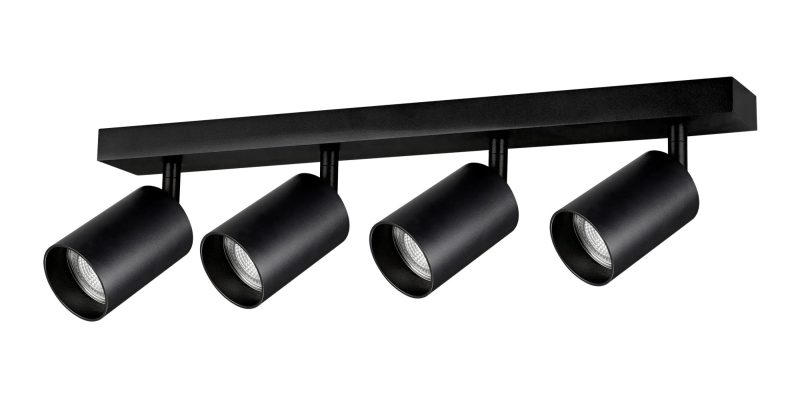Fantasia TABOO Faretto Soffitto 4L GU10 Nero, Orientabile