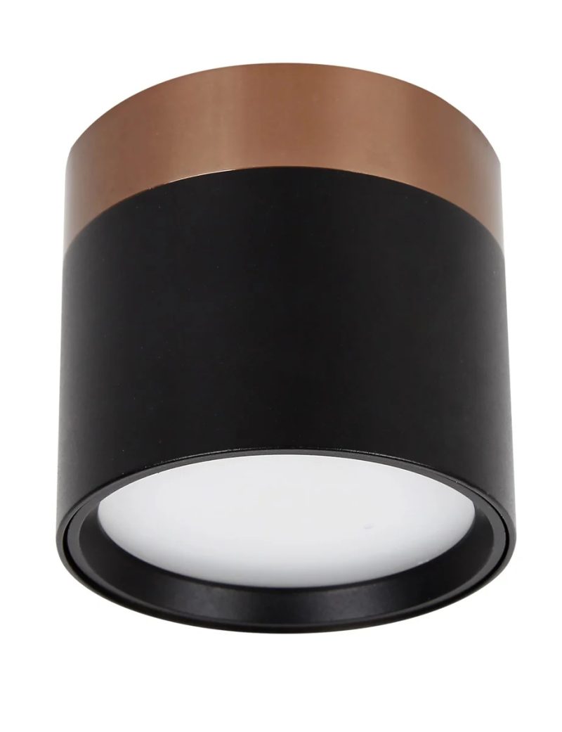 Fantasia RAKU LED-spot Ø75mm geborsteld brons en zwart