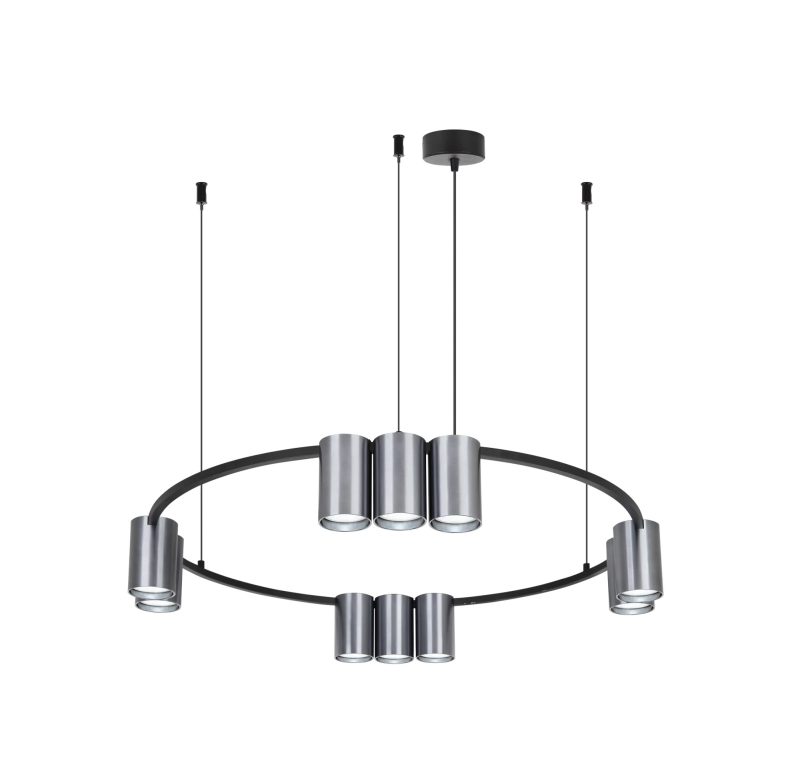 Fantasia Sospensione ISE 10x GU10 escl. Ø600mm acciaio/nero