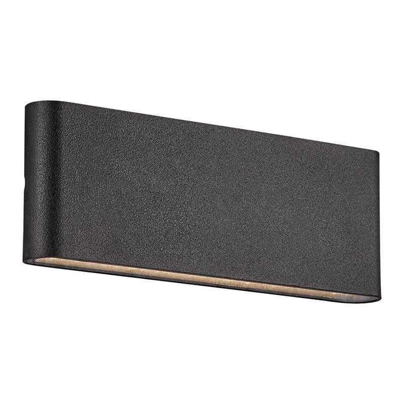 Nordlux Lampada da parete esterna in metallo nero larga IP65 ultra piatta 900 lumen