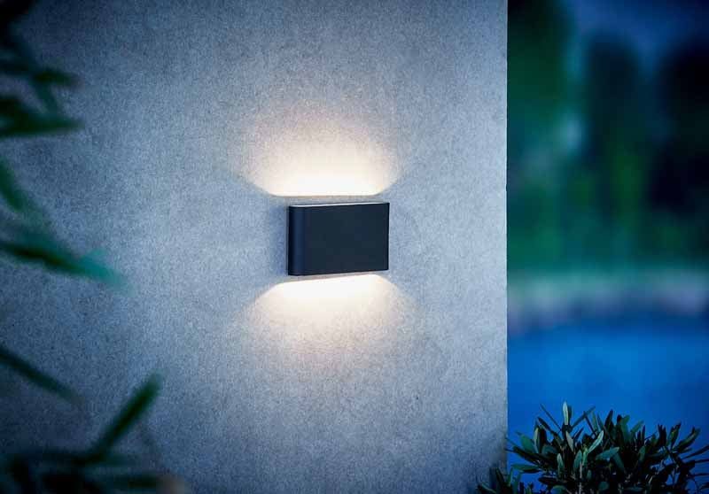 Nordlux Lampada da parete esterna in metallo nero IP65 ultra piatta 700 lumen