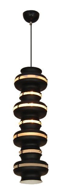 Homelighting Gora Pendelleuchte mit Ringen schwarz weiß E27 650mm