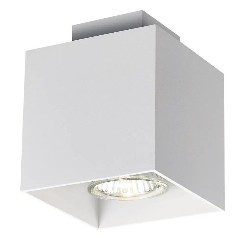 Fantasia Kubo ceiling light white, square aluminium, GU10 5W dimmable