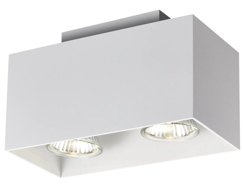 Fantasia Kubo plafonnier rectangulaire blanc, 2x GU10 LED 5W variable