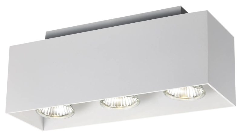 Fantasia Kubo plafón rectangular blanco, 3x GU10 LED incl.