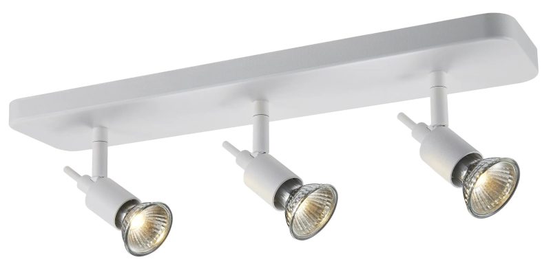Fantasia Sonar II Deckenleuchte 3 GU10 Spots weiß dimmbar Aluminium