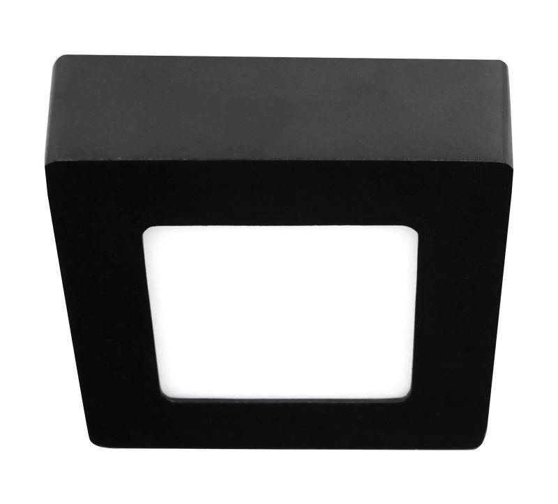 Fantasia Fluke wall light square black LED 6W dimmable 3000K