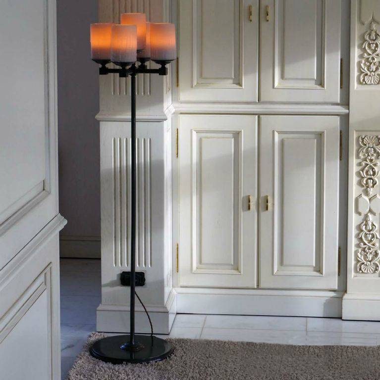 Authentage Bellefeu lámpara de pie candelabro 5 velas LED 140cm