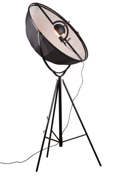 Linea Verdace Lampada da terra industriale nero-bianco 190cm E27
