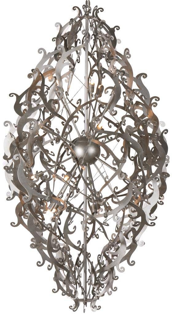 Linea Verdace Mila Pendelleuchte Metall gebürstetes Silber 150cm